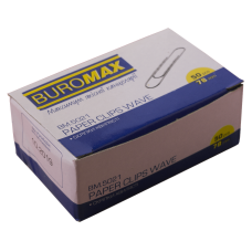 Скріпки нікельовані, 78мм, рельєфні, 50шт. в картон.упаковці BM.5021