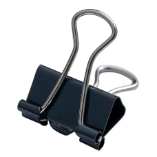 Біндер-затискач для паперу, 19 мм, чорний, по 12 шт. в карт.коробці BM.5305