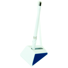 Ручка кулькова на підставці WHITE MIX DeskPen, L2U, 0,7 мм, пласт.корпус, сині чорнила BM.8143-01