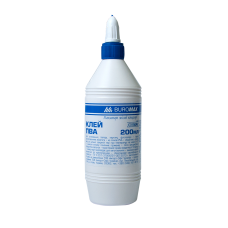 Клей ПВА 200мл  ковпачок-дозатор Buromax BM.4853